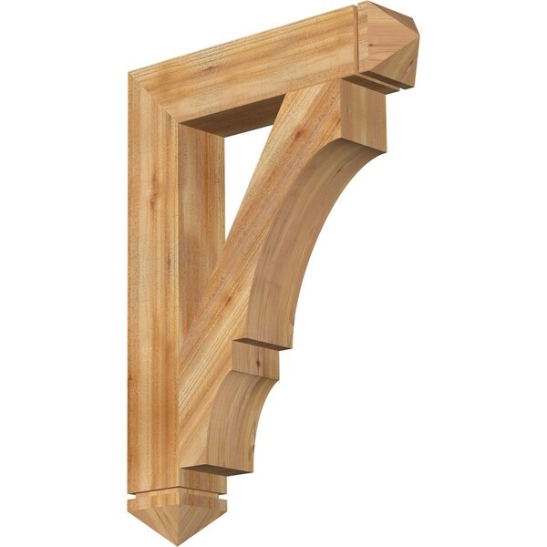 Ekena Millwork Balboa Arts & Crafts Rough Sawn Bracket, Western Red Cedar, 6"W x 30"D x 42"H BKT06X30X42BOA03RWR - main